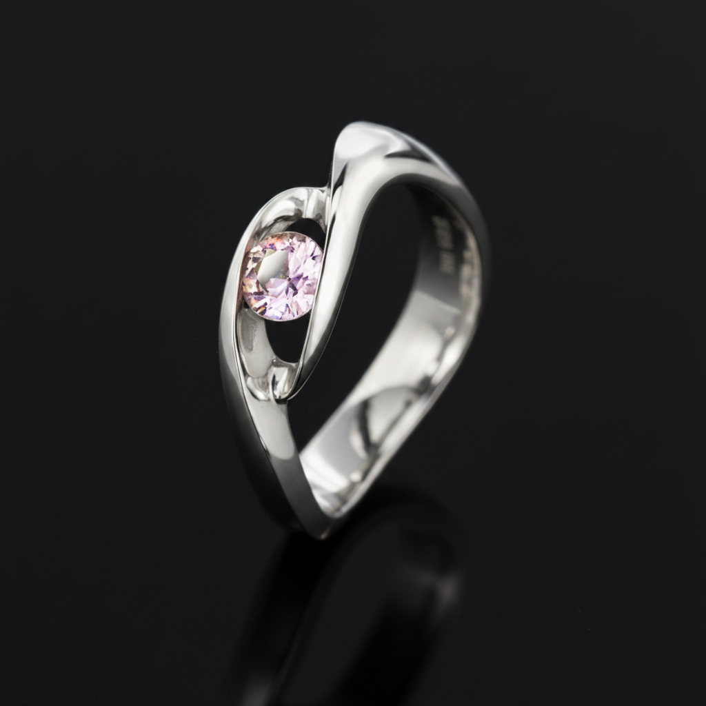 Spinell Genezis 554 gyűrű - 14k, fehér arany, spinell