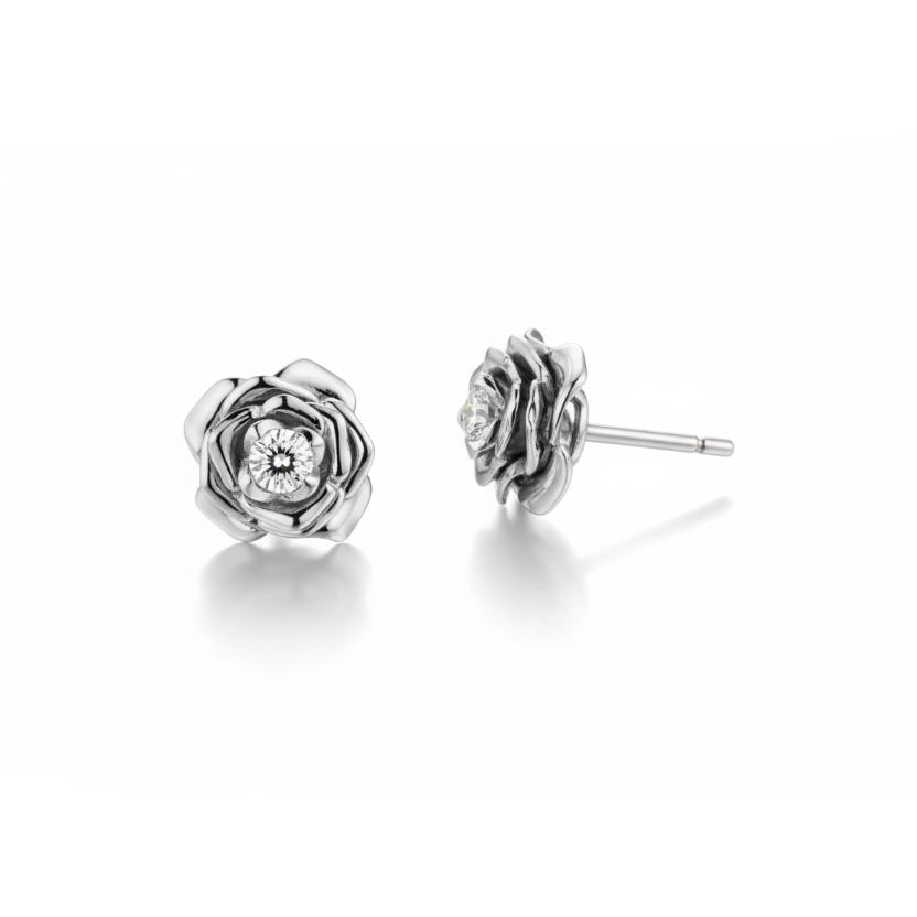 Rose earrings
