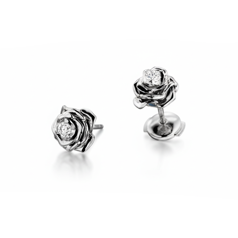 Rose earrings