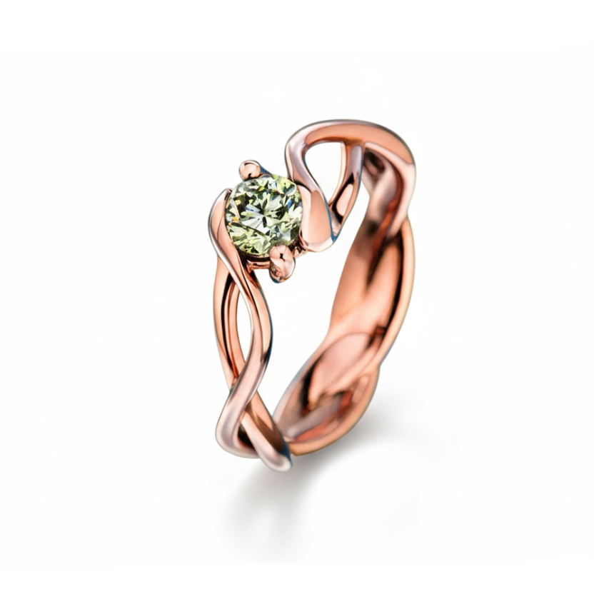 Viren Rose gyűrű - 14k, rozé arany, gyémántok