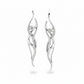 Ballet Diamond fülbevaló - 18k, fehér arany, gyémántok