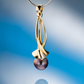 Whirlpool Twist - 14k, sárga arany, gyöngy