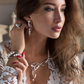 Flirt fülbevaló - 18k, fehér arany, akoya fehér gyöngyök, gyémántok