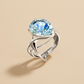 Charonia gyűrű - 14k, fehér arany, topáz