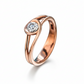 Embrace rose gyűrű - 14k, rozé arany, gyémánt