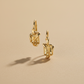 Gold Handcuffs fülbevaló - 14k, sárga arany, berill