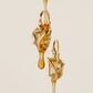 Gold Handcuffs fülbevaló - 14k, sárga arany, berill