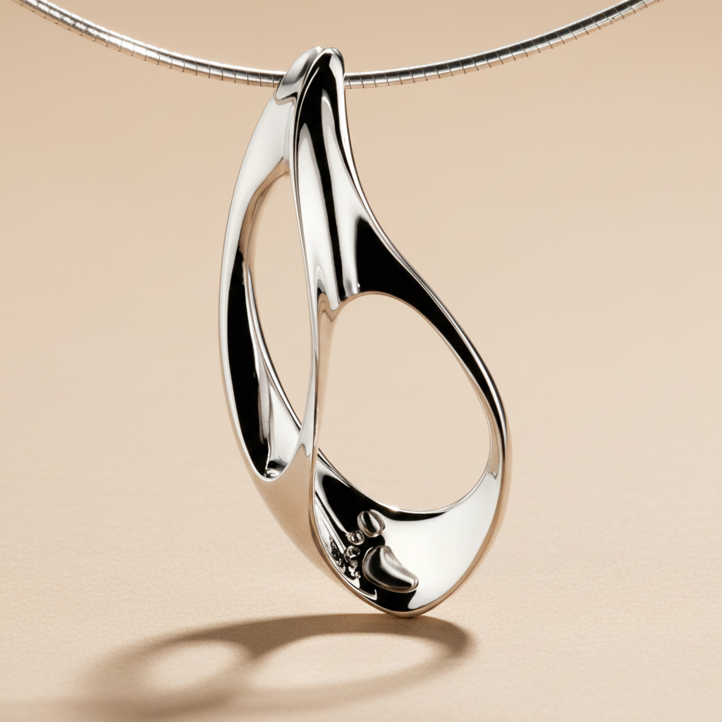 Baby Paw medál - 14k, fehér arany