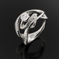 Ballet Diamond gyűrű - 14k, fehér arany, gyémántok