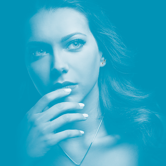 Ballet Air fülbevaló - 14k, fehér arany, akvamarinok, gyémántok