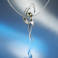 Balett Water medál - 14k, fehér arany,gyémántok, tahiti gyöngy