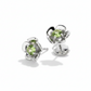 Bellis Perennis G fülbevaló - 14k, fehér arany, tsavorite