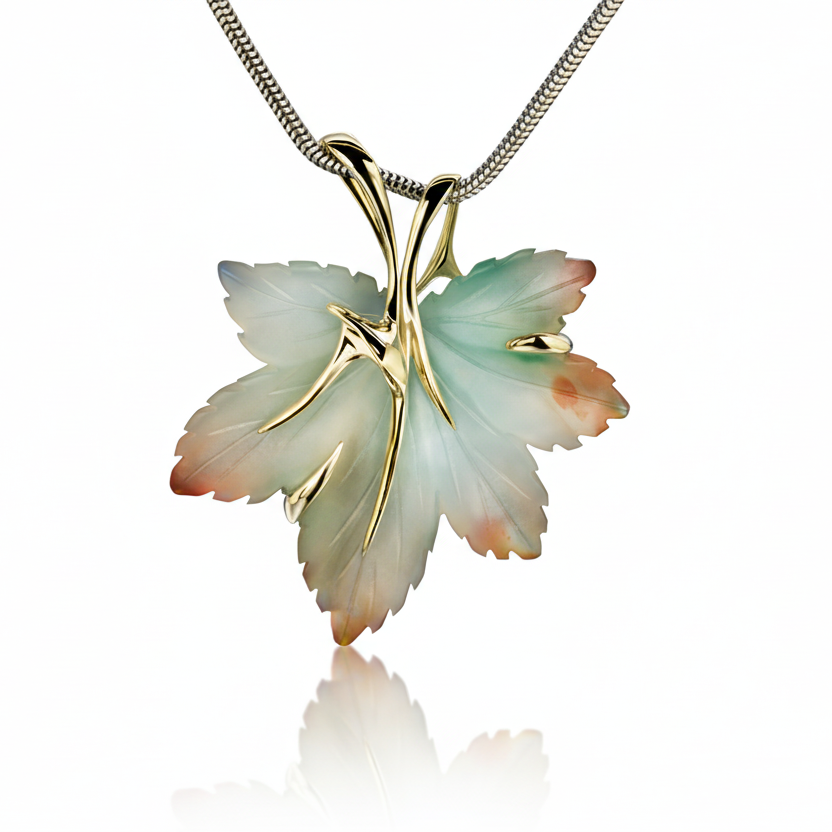 Organic mint pendant