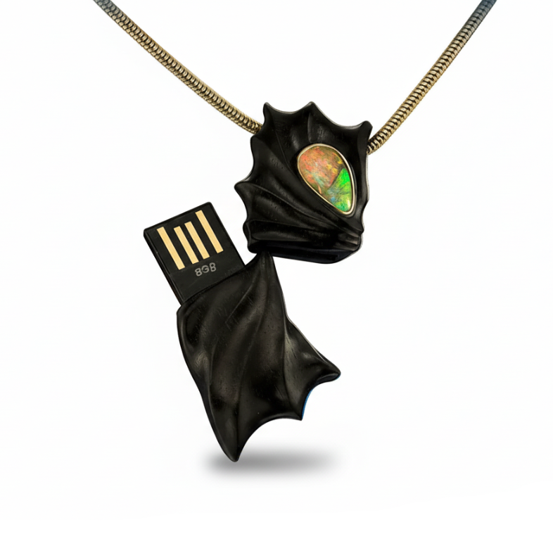 Fossil pendrive pendant