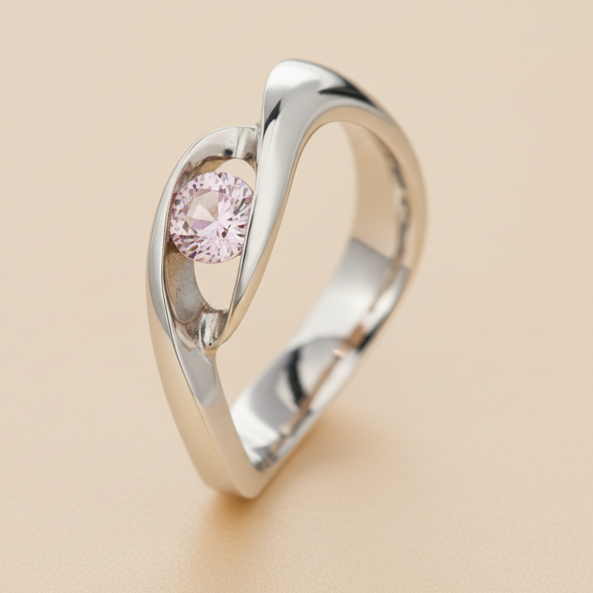 Spinell Genezis 554 gyűrű - 14k, fehér arany, spinell