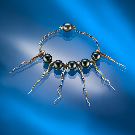 Conductor of Orchestra karkötő - 14k, sárga, vörös és fehér arany, tahiti gyöngyök