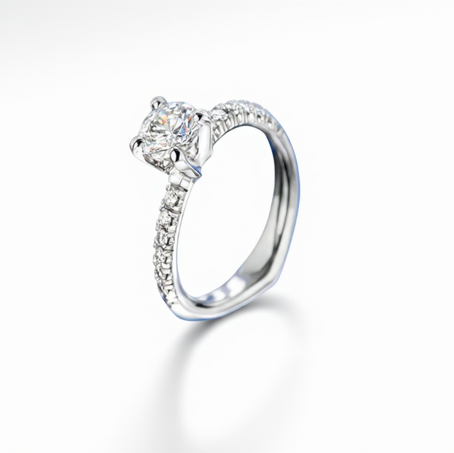Equestrian solitaire ring
