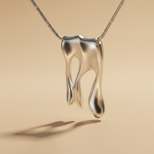 Nurbs medál - 14k, fehér arany