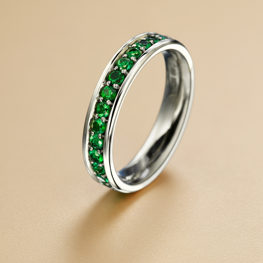 Orbit Emerald Ring