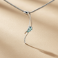 Gorgo W 2 medál - 14k, fehér arany, gyémántok,  akvamarin
