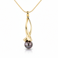 Whirlpool Twist - 14k, sárga arany, gyöngy