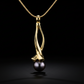 Whirlpool Twist - 14k, sárga arany, gyöngy