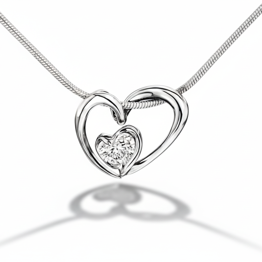 Q Heart pendant