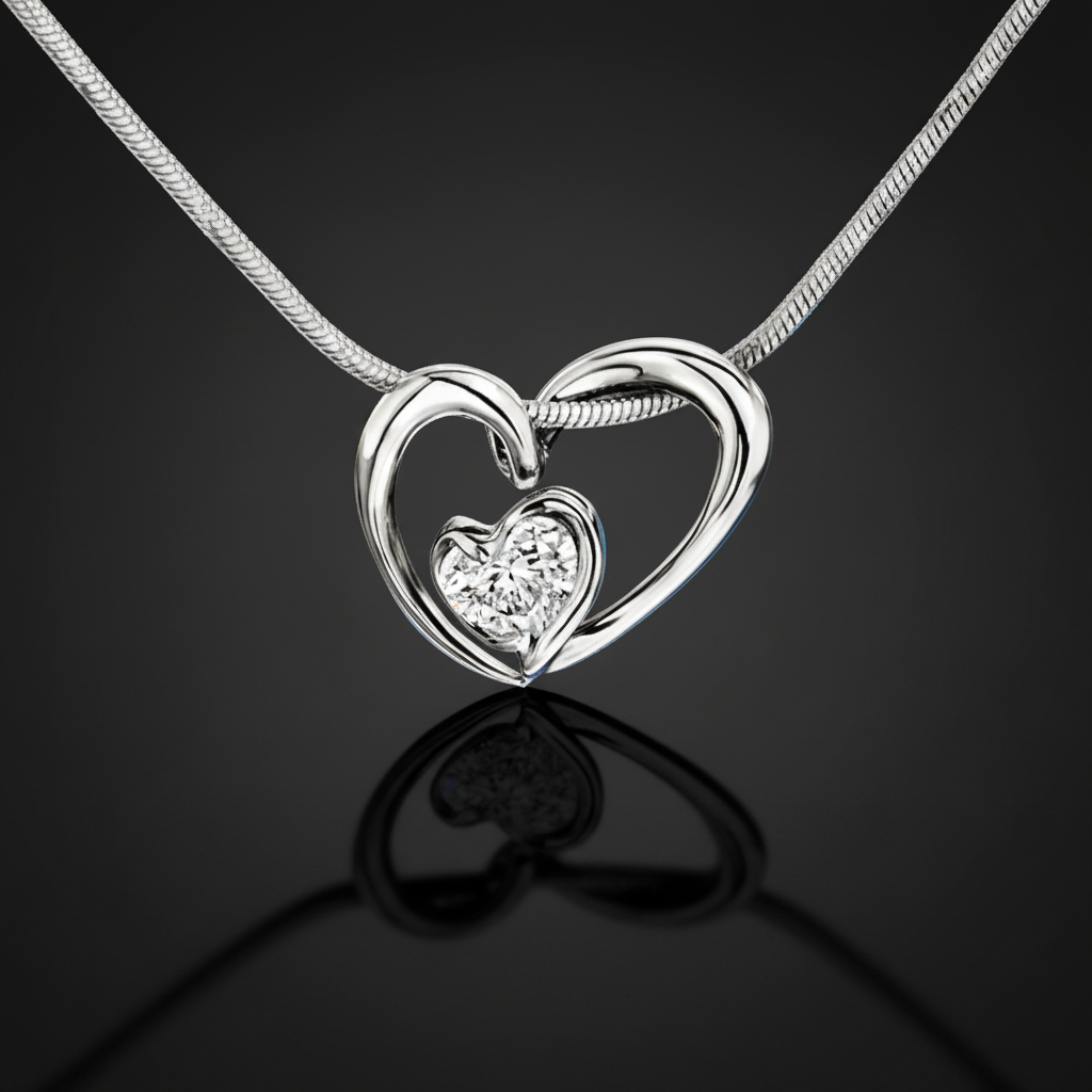 Q Heart pendant