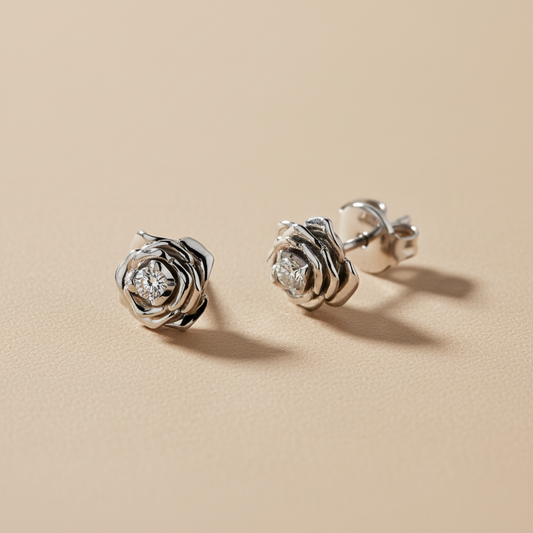 Rose earrings