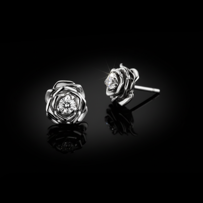 Rose earrings