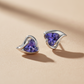 Tanzanite Heart Earrings