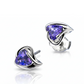 Tanzanite Heart Earrings