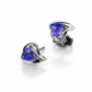 Tanzanite Heart Earrings