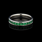 Orbit Emerald gyűrű - 14k, fehér arany, smaragd