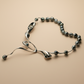 Surf necklace and pearl row - 14k, fehér arany, tahiti gyöngyök