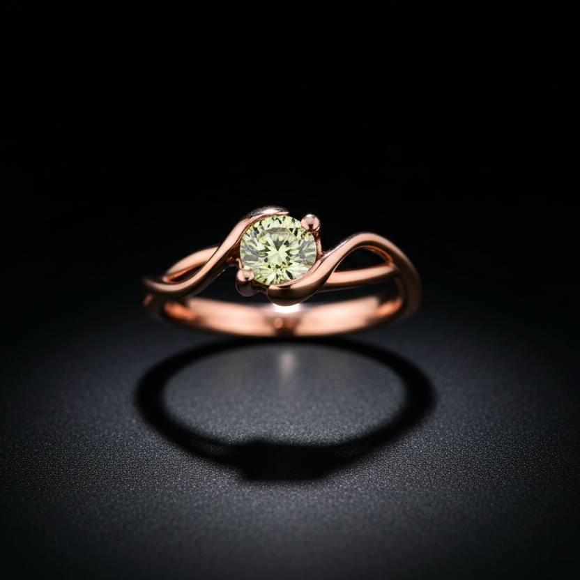 Viren Rose gyűrű - 14k, rozé arany, gyémántok