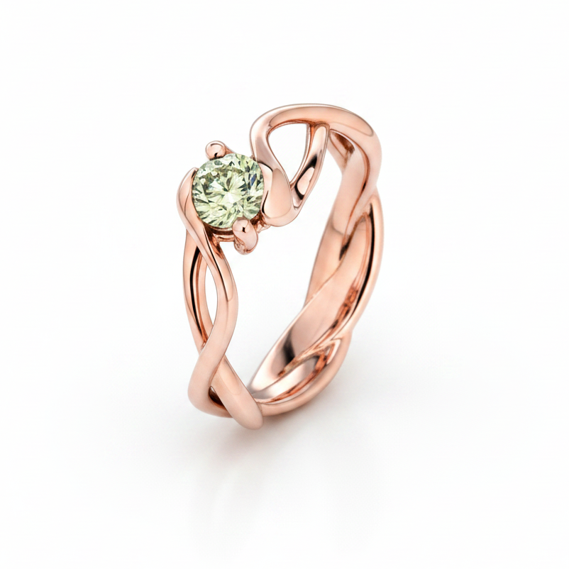 Viren Rose gyűrű - 14k, rozé arany, gyémántok