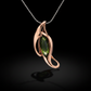 Tourmaline tulip pendant